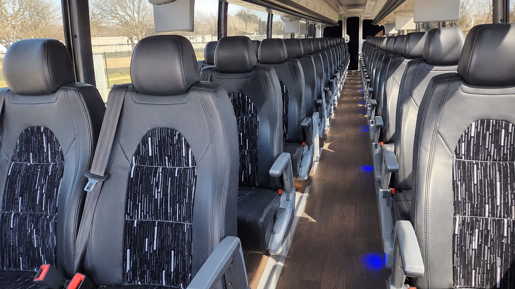 palm bay corporate event transportation onboard seating